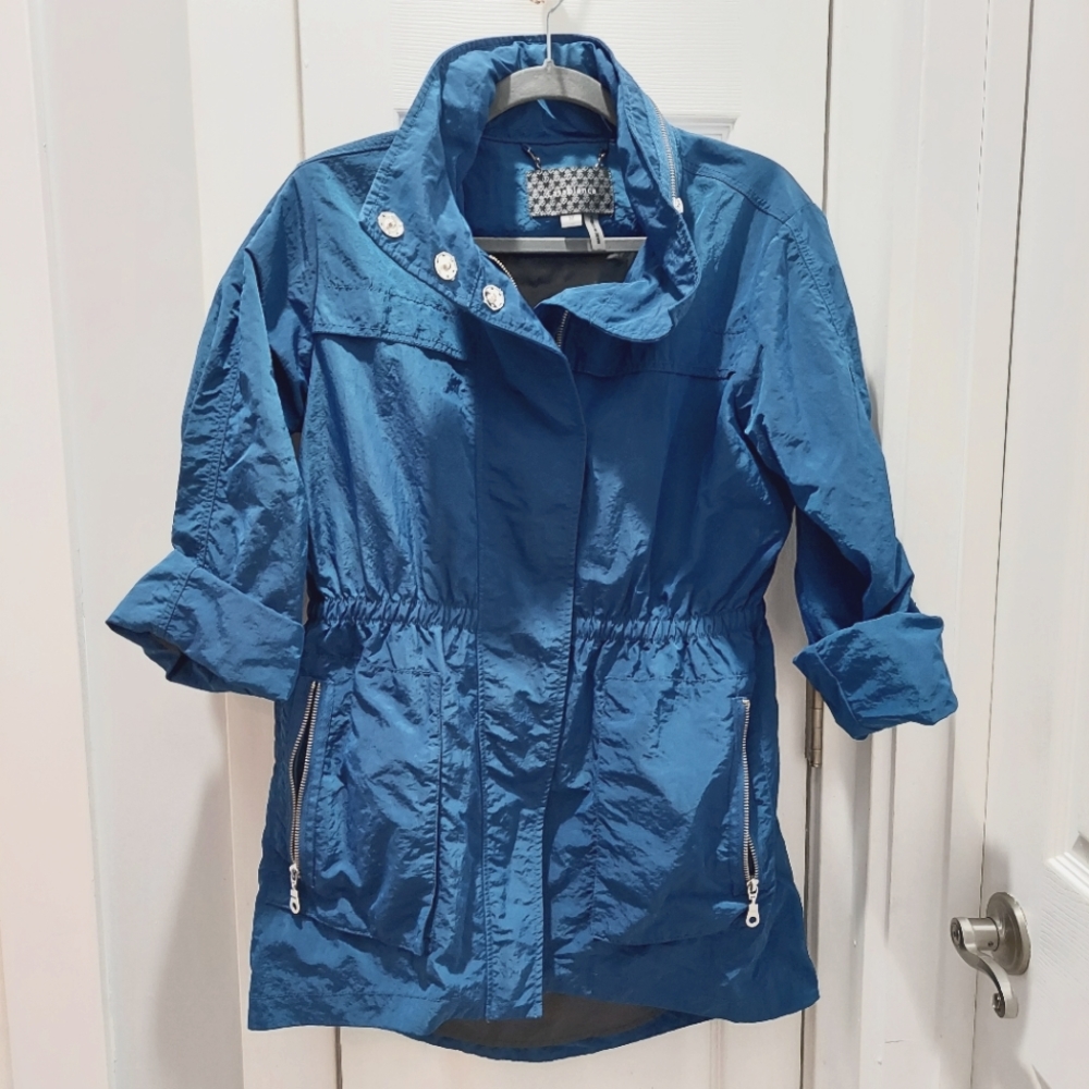 Casablanca jacket with hood blue Zipper Clip Closure Size Medium